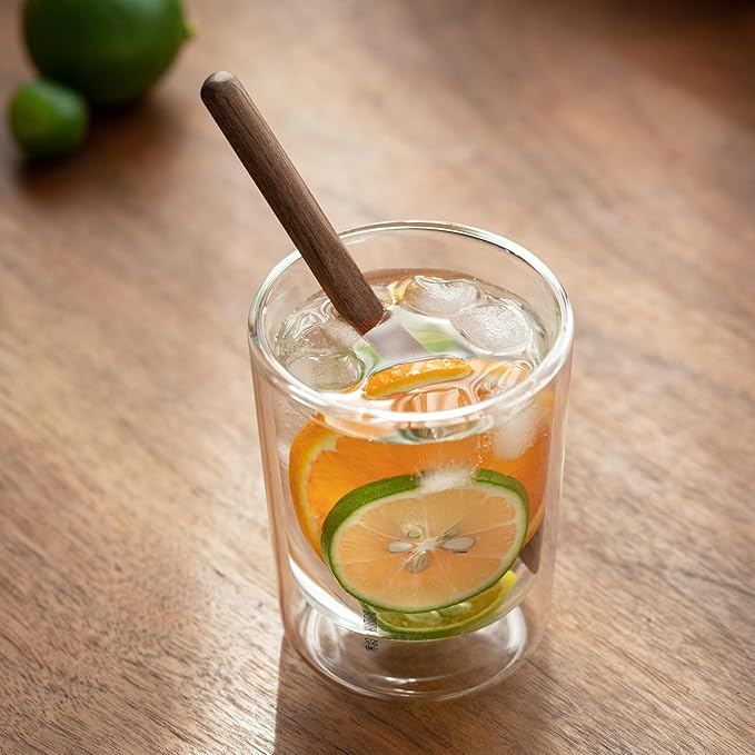 Black Walnut Wood 4Pcs Coffee Stirrers 6″ Reusable & Multifunctional for Coffee, Drinks, Tea, Milk, Oatmeal, Crafts and Oil, butter spreader Great for jam, jelly, peanut butter etc.