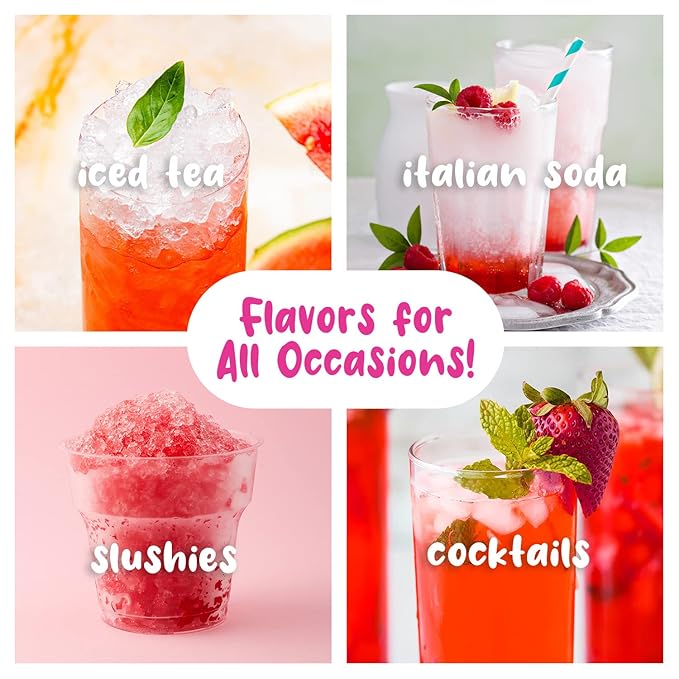 Hawaiian Shaved Ice Tiger's Blood Syrup - Nut Soy Dairy Free - Flavor Fluffy & Crunchy Snow Cone Ice - Shelf Stable - Makes 64 Servings - 1 Gallon