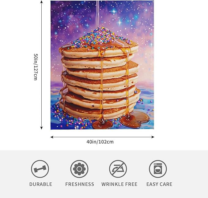 Honey Drizzle Dessert Fleece Blanket, Ultra-Soft Micro Fleece with Golden Syrup Flowing On Sweets, Lightweight & Cozy, Perfect for Foodie Decor,Sofa, Bed Or Gift, Machine-Washable 40x50 Inch