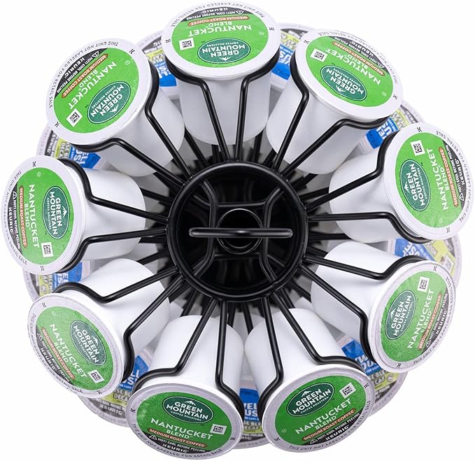 Rice rat K-Cup Storage Coffee Capsules Pod Holder Carousel Capsule Display Storage for k-cup（45 pods-5 tiers）