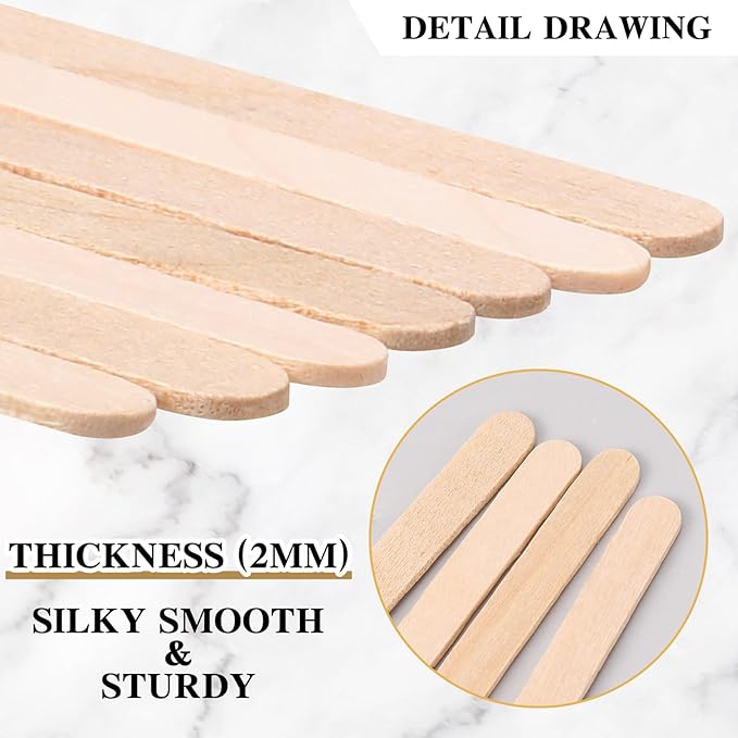 Amyhill 4000 Pcs Individually Wrapped Wooden Coffee Stirrers, Disposable Coffee Stir Sticks Round End Sticks Bulk Wood Stirrers for Cocktail Hot Drinks Restaurant Bar Home Office (5.5 Inch)