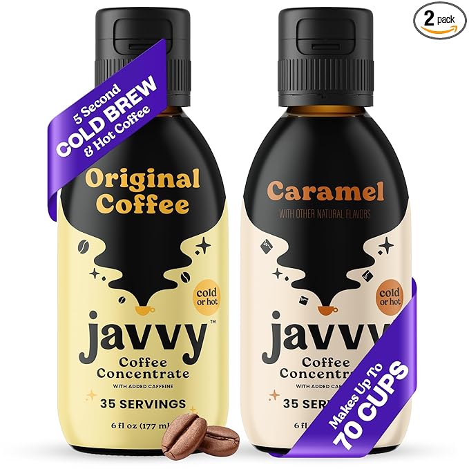 Coffee Concentrate Bundles - Cold Brew Coffee, Perfect for Hot or Iced Instant Coffees, Hot Drinks, Cold Brew Concentrate - Original & Caramel