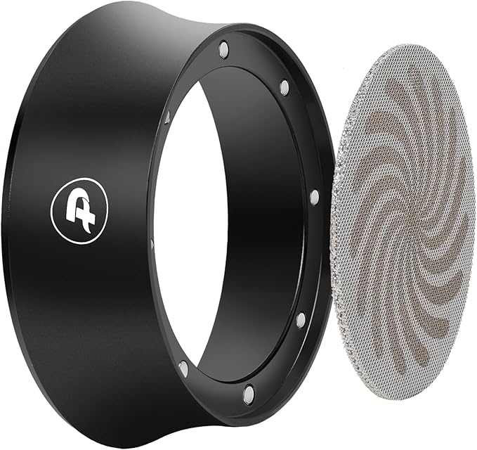 PUSEE 51mm Magnetic Dosing Funnel & Puck Screen Set 8 Magnetic Espresso Coffee Dosing Ring Reusable 1.7mm Puck Screen 316 Stainless Steel Fits All 51mm Portafilters Espresso Tools Espresso Accessories