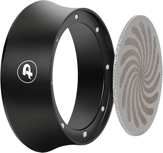 PUSEE 54mm Magnetic Dosing Funnel & Puck Screen Set 8 Magnetic Espresso Coffee Dosing Ring Reusable 1.7mm Puck Screen 316 Stainless Steel Fits All 54mm Portafilters Espresso Tools Espresso Accessories