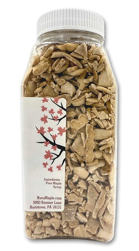 Nova Maple Sugar Pebbles - Pure Maple Syrup Sugar Chunks and Sprinkles (24 Ounces)