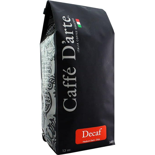 Caffe D'arte Decaf Whole Bean Coffee, 12 Ounce