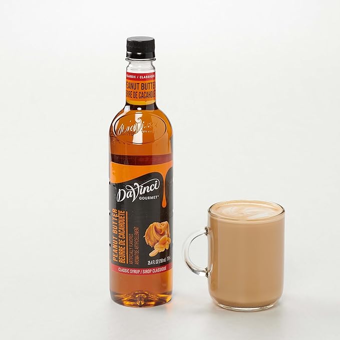 DaVinci Gourmet Classic Peanut Butter Syrup, 25.4 Fluid Ounces (Pack of 4)