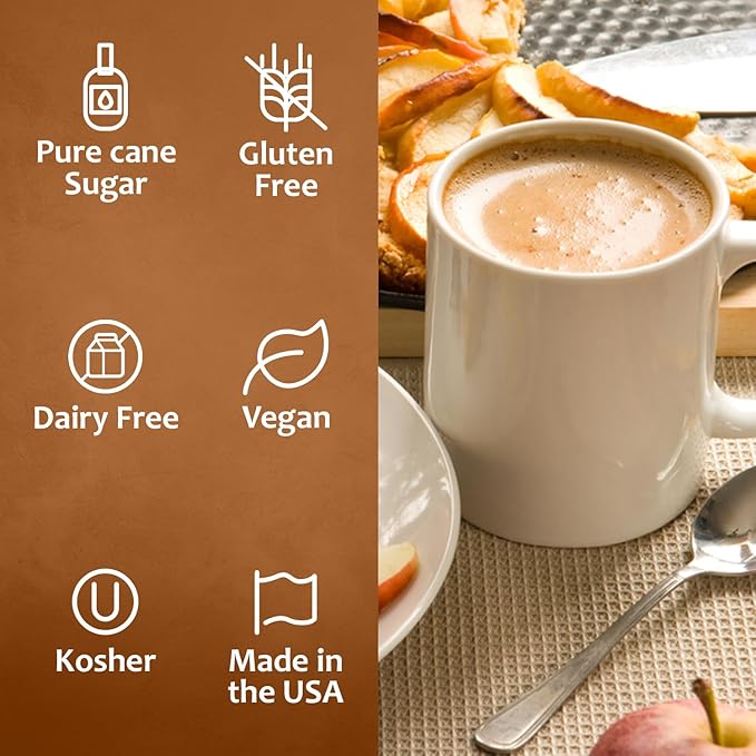 Syruvia Coffee Syrup, Brown Sugar Cinnamon Flavored Syrup for Drinks, Lattes, and Desserts – 25.4 fl oz, With Pump