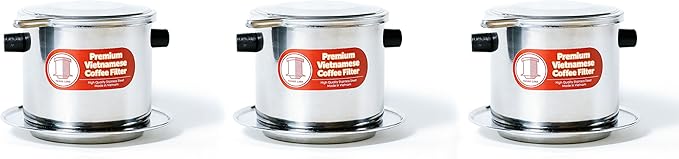 Set of 3 Vietnamese Coffee Filters Phin 11 oz- Large, Gravity
