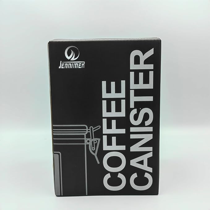 Coffee Canister - Large, Stainless Steel Airtight Coffee Containers with Transparent Window,Date Tracker, CO2-Release Valve and Measuring Scoop for Freshness of Storage Coffee (Red)