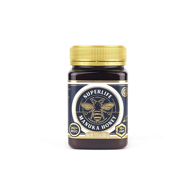 SuperLife - Manuka Honey MGO 263+ (UMF 10+) 500g, Raw Honey, Pure & Unpasteurised Monofloral New Zealand Honey