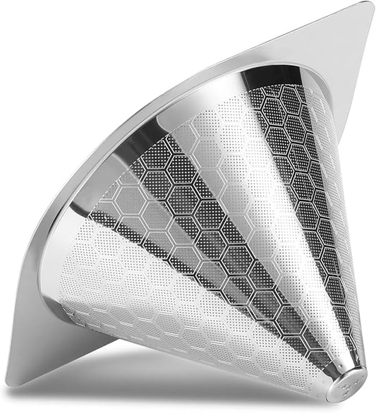 Coffee Filters Perfect Compatible for Chemex 6,8,10 Cup Glass Coffeemaker,Suitable for Bodum & Hario V60,Reusable Stainless Steel Coffee Dipper -Best Coffee Maker and Bar Accessories