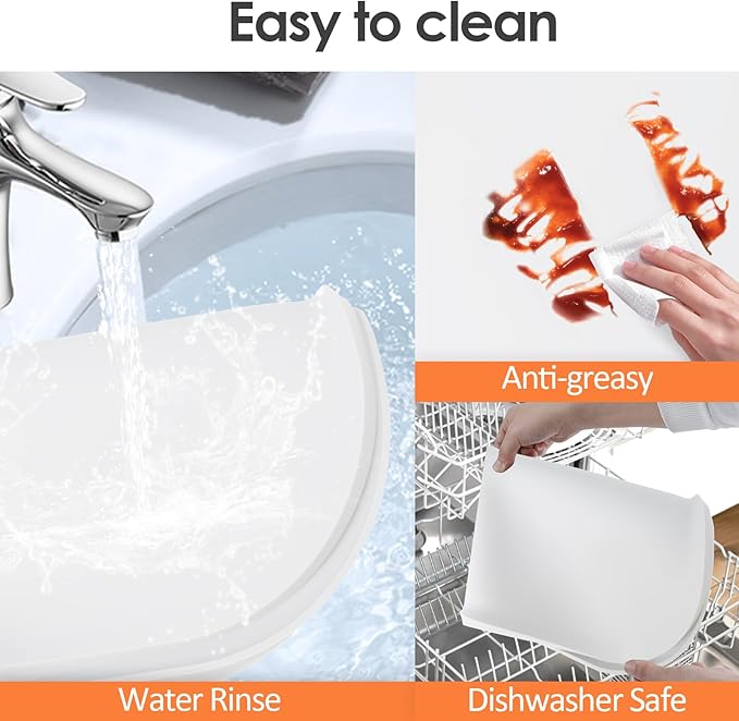 Silicone Coffee Maker Mat with Lip, 24'' x 16'' Heavy Duty Coffee Maker Mat for Countertops, Coffee Tray Fit Under Coffee Machine Appliance Automatic Machines Espresso Accessory, Translucent