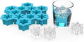 TrueZoo Snowflake Silicone Ice Cube Tray, Flexible Ice Mold for Whiskey, Cocktails, Jello Shots, Chocolates, Desserts, Crafts, Frozen Treats, Kitchen & Home Bar Gifts, Set of 1, Blue
