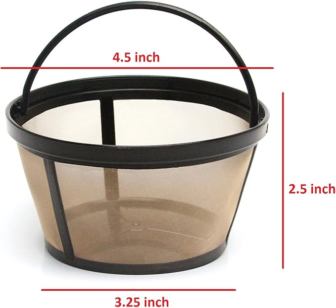 GOLDTONE Reusable 8-12 Cup Basket Coffee Filter fits Black and Decker Makers and Brewers, Replaces your Paper Coffee Filters, BPA-Free