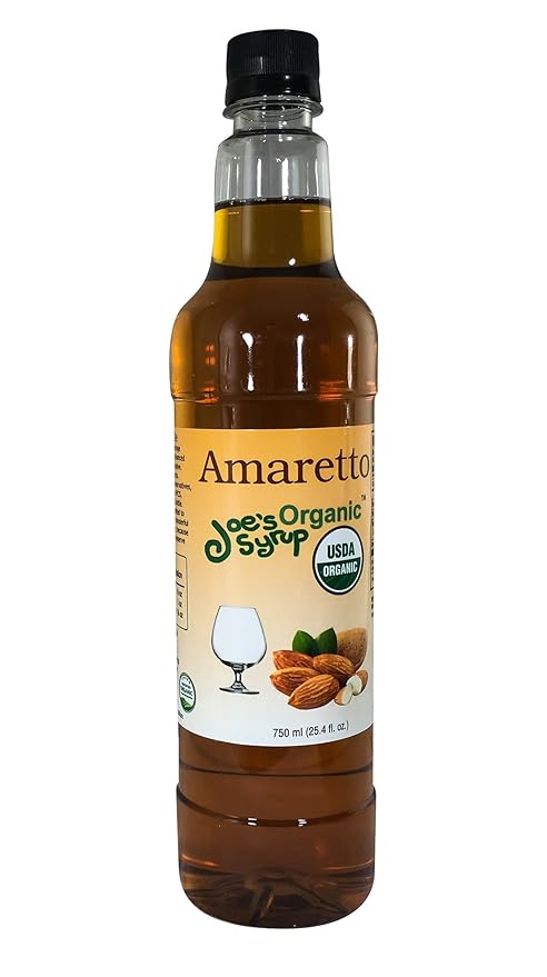 Joe’s Syrup Organic Flavored Syrup, Organic Amaretto, 750 ml