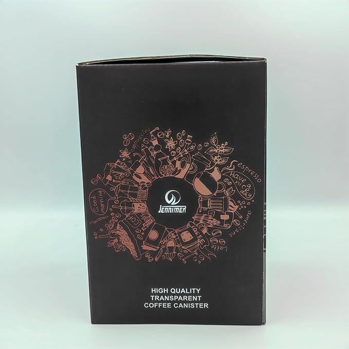 Coffee Canister - Large, Stainless Steel Airtight Coffee Containers with Transparent Window,Date Tracker, CO2-Release Valve and Measuring Scoop for Freshness of Storage Coffee (Red)