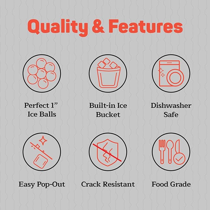 Round Ice Cube Tray Set Pack of 4, BPA-Free Stackable Trays with Lid & Tongs, 33 Ice Balls Per Tray for Whiskey, Drinks, and Cocktails, Quick Release Round Ice Cube Mold, White