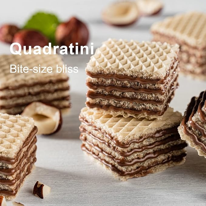 Loacker Quadratini Bite Size Wafer Cookies Hazelnut - 8.82 oz