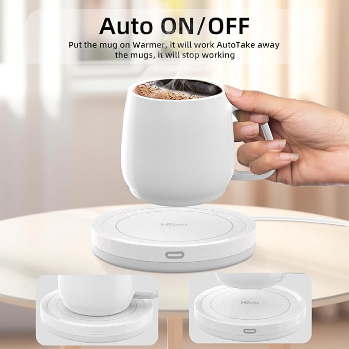 Smart Coffee Mug Warmer Candle Warmer Plate Safely Releases Scents Without a Flame Used as Candle Jar Warmer, Mug Warmer Cup Warmer Tea Warmer Desk Home Office