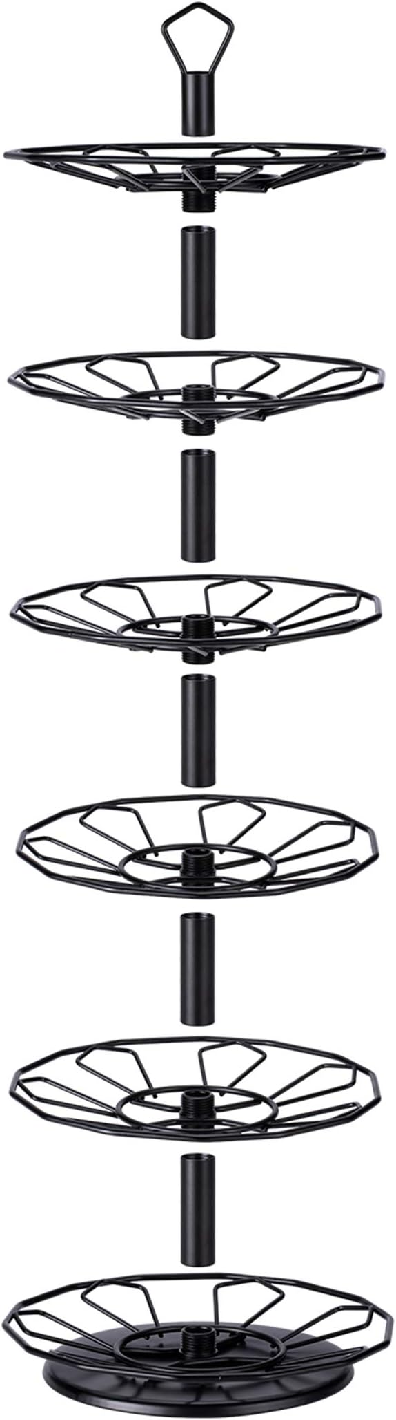 FlagShip 42 K cup Carousel for Keurig Pod Holder Stand Coffee Pod Holder for K-cup Pods 6 Tier Black