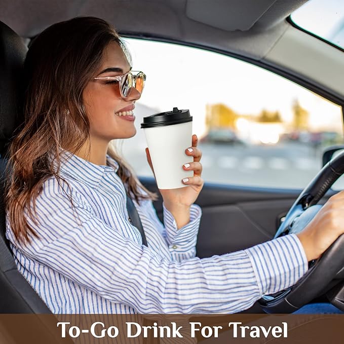 Vplus 500 Pack 12 OZ Paper Coffee Cups, Disposable 12 OZ Coffee Cups With Lids, Cold/Hot Drinking, For Home, Traveling, Stores, Office, And Events