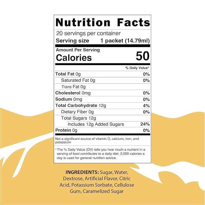 58Peaks French Vanilla Flavored Syrup Sweetener Packets for Hot and Cold Drinks | To-Go Syrup Flavoring Perfect for Coffee, Tea, Milkshake and More | Flavored Coffee Syrups for Travel | 15mL | 20-Pack