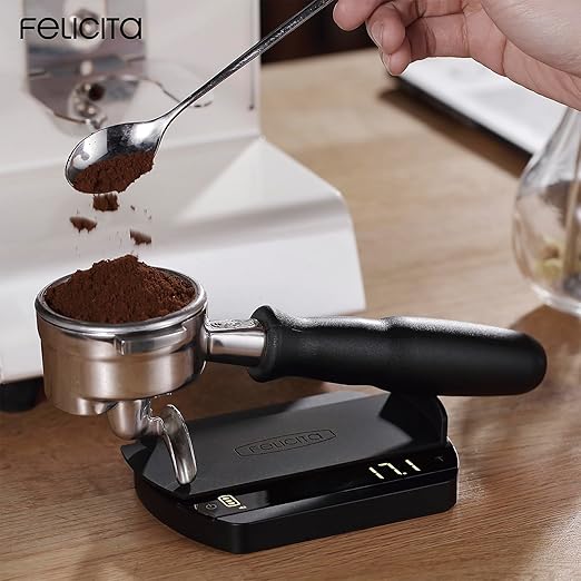 FELICITA ARC Coffee Scale, Electronic Espresso Scale and Pour-Over Coffee Scale with Timer, 0.1g Accurate, Water Flow Rate and Auto Timing Functions with 5 Working Modes