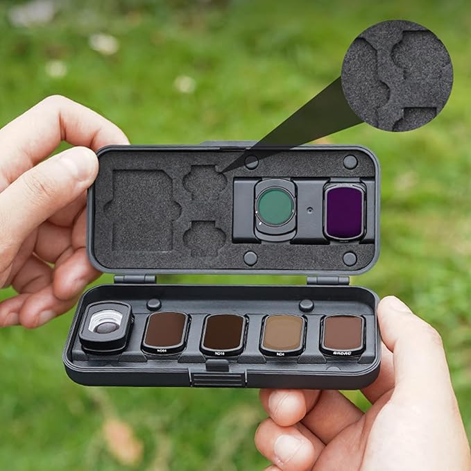 Filter Holder ABS Construction Storage Box Protective Case Texture for Outdoor Photography Gear Storage Solution