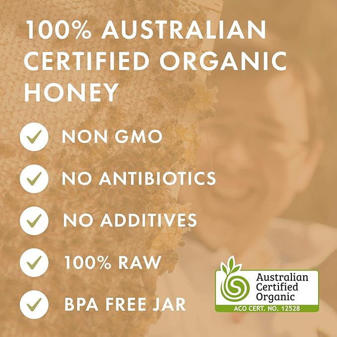 BIOSOTA Organic Manuka Honey MGO 550+ - Medical Grade Manuka Honey from Australia NPA/ULF 15+, 100% Raw Unheated Pure Honey, 8.8oz (550+) (MGO 550+)