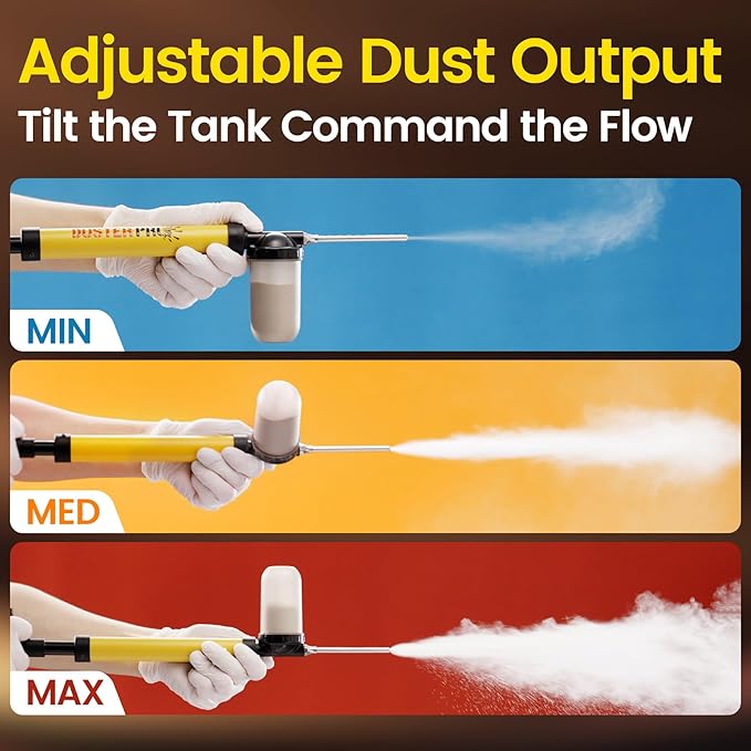 Diatomaceous Earth Powder Duster Adjustable Upto 4 FT, Powder Output Adjustable Pump Applicator, Duster, Dispenser, Sprayer, Dust Application for Diatomaceous Earth