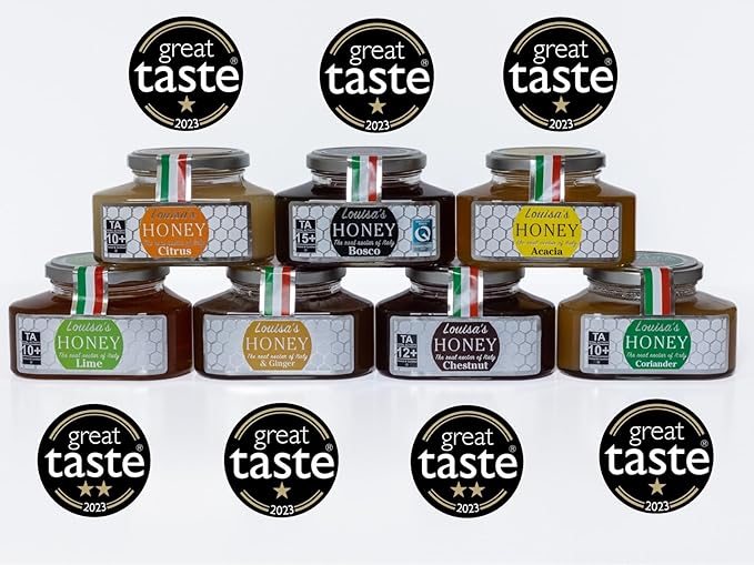 Louisa's Coriander Honey | Award-Winning Italian Raw & Pure Honey | TA 10+ (MGO 263+) | 100% Traceable | Sustainably Sourced | GMO, Gluten & Allergen Free | 350g