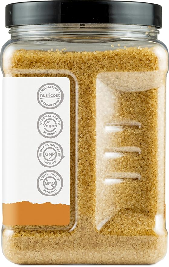 Nutricost Pantry Unrefined Demerara Sugar (4 Pound Bottle) :: Great for Baking, Cooking, Tea, Coffee, Etc. | Raw Cane Demerara Sugar with Zero Additives
