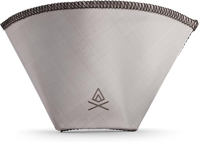 VSSL Nest #1 Stainless Steel Mesh Coffee Filter, Transportable and Compact, Perfect For Camping, Hiking, Adventure, Travel, Compatible With Any Cone Pour Over System, Pack of 1