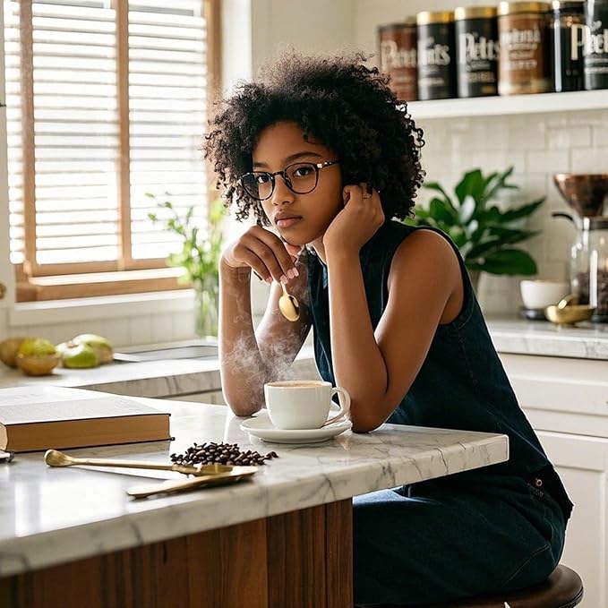 Demitasse Espresso Spoons Set of 6, Gold Stainless Steel Mini Coffee Spoons for Dessert, Tea, Appetizer, Dishwasher-Safe Tiny Stirring Small Teaspoons