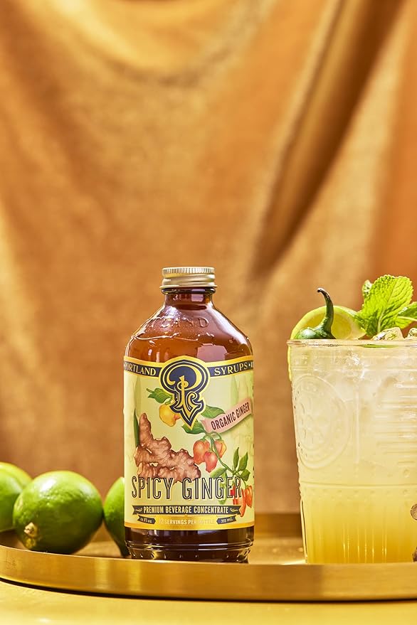 Portland Syrups - CHOOSE YOUR FLAVORS - Premium Concentrates for Cocktails, Mocktails, Soda, Tea, Coffee, Baking & More - Organic Ingredients & 40% Less Sugar - Box of 6 (12oz Bottles)