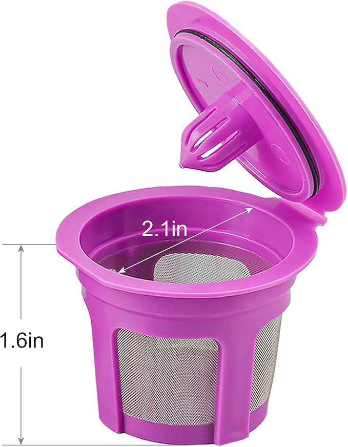 4 Pack Reusable K Cups Coffee Filters, Compatible with Keurig Brewers 1.0 and 2.0Coffee Makers - Universal Kcup Filters