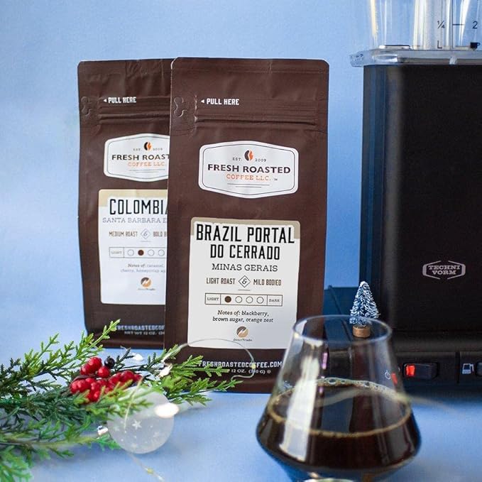 Fresh Roasted Coffee, Brazil Minas Gerais, 2 lb (32 oz), Light Roast, Kosher, Ground