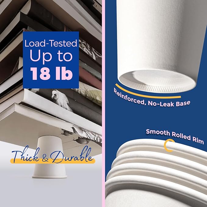 Fit Meal Prep 100 Pack 8 oz Disposable Coffee Cups with Lids, Sleeves, Leak-Proof To Go Coffee Cups with Lids, Durable Hot Paper Cups for Home, Office, Party, Business