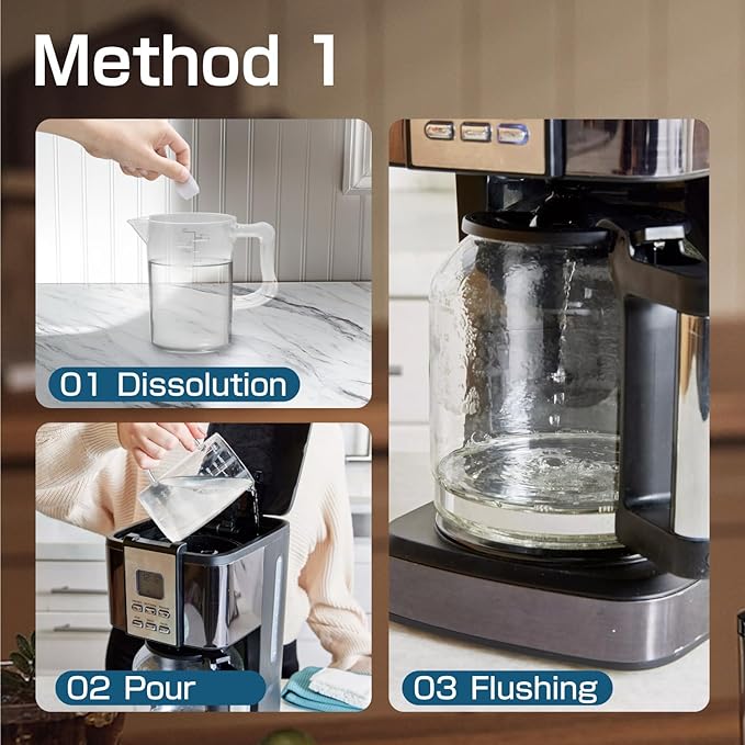 CLEARALIF Coffee Machine Cleaner Descaler Tablets, 24 Count, Unscented, Coffee Machine Descale Works With All Coffee Makers