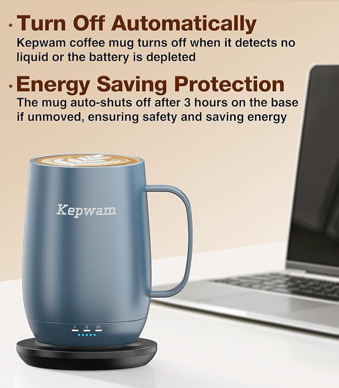 Heated Coffee Mug T2-Plus, 20oz Leading Large Capacity Self Heating Mug, Up to 8 Hrs Battery & Hot Up to 149℉, Smart Coffee Mug for Women, Men