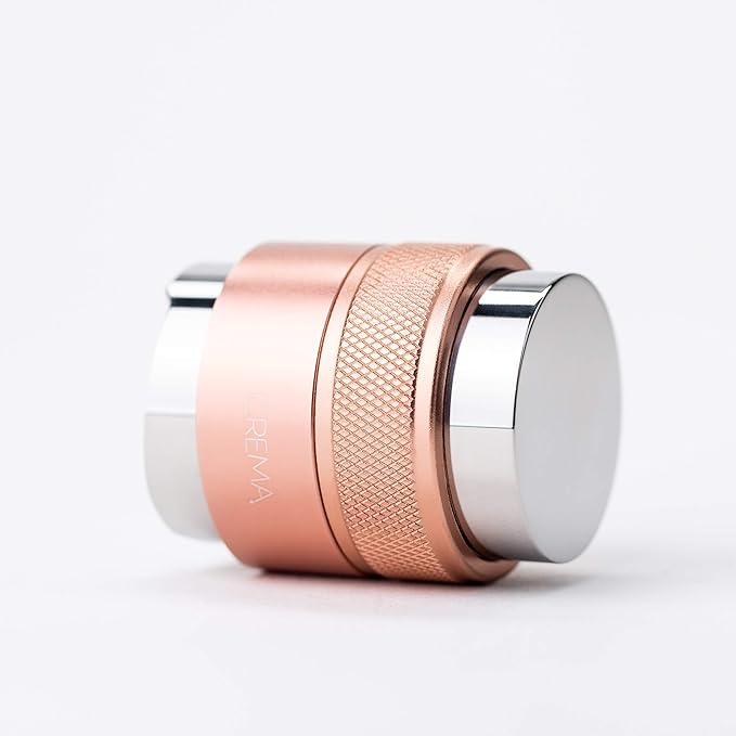 Crema Coffee Products 39.25mm Hand Tamper & Coffee Distributor V2 | Compatible with Flair Classic, Signature,and Neo|Double-Sided, Adjustable Depth Tool|Made with Durable 304 Stainless Steel|Rose Gold