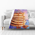 Honey Drizzle Dessert Fleece Blanket, Ultra-Soft Micro Fleece with Golden Syrup Flowing On Sweets, Lightweight & Cozy, Perfect for Foodie Decor,Sofa, Bed Or Gift, Machine-Washable 40x50 Inch
