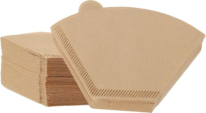 uxcell 200 Count 4 Cone Coffee Filters, Size 101 Disposable Paper Percolator Coffee Filters Natural Unbleached Wood Fiber,Suitable for Pour Over Coffee Filter Drip Coffee Maker Brown