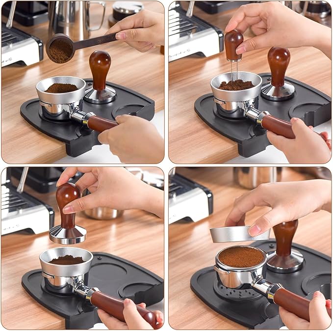 54mm Portafilter Funnel with Magnetic, Lightweight Aluminum Espresso Dosing Funnel