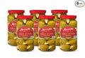 Mezzetta Garlic Stuffed Olives - Greek Green Olives with Fresh Garlic from California - Savory Flavor for Grilled Steak and Appetizers - 100% Natural Gourmet Snack Non-GMO - 6 Oz Jar - Pack of 6
