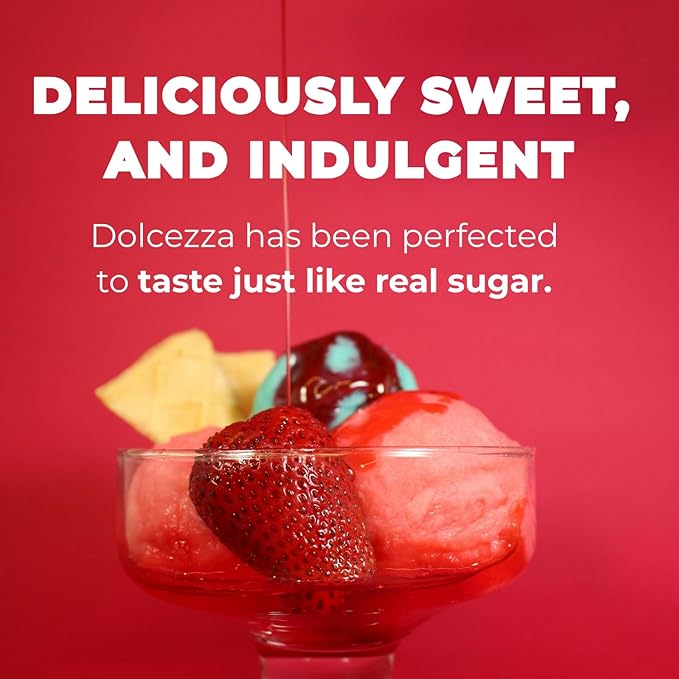 Dolcezza Vanilla Allulose Syrup, All Natural Low Sugar Sweetener for Coffee, Mixed Drinks and Baking. Keto Friendly, Monkfruit Blend, No Artificial Sweeteners, No Stevia Aftertaste. – 12 oz (12 fl oz, Vanilla)