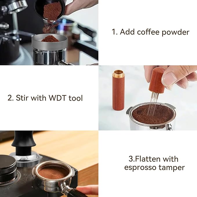 24pcs Espresso Tamper Set, Barista Tools Kit for Coffee Machine, Spring-Loaded 304 Stainless Steel Base 30lbs Coffee Calibrated Tamper Tools for Enjoying cafes Home Office hotels (51mm)