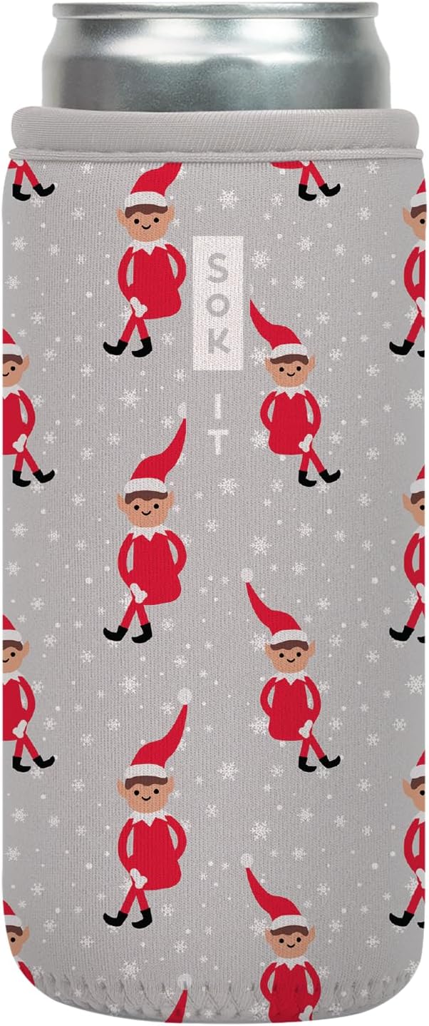 Sok It CanSok Sleeve for Beer & Soda Insulated Neoprene Cover (Shelf Life, 12oz Slim Can Sleeve)