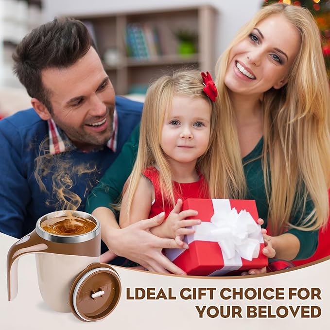 Automatic Magnetic Stirring Coffee Mug, Magnetic Stirring Cup Rotating Home Office Travel Mixing Cups,Stainless Steel Self Mixing Mug for Coffee/Milk/Tea/Hot Chocolat (Coffee-Battery)